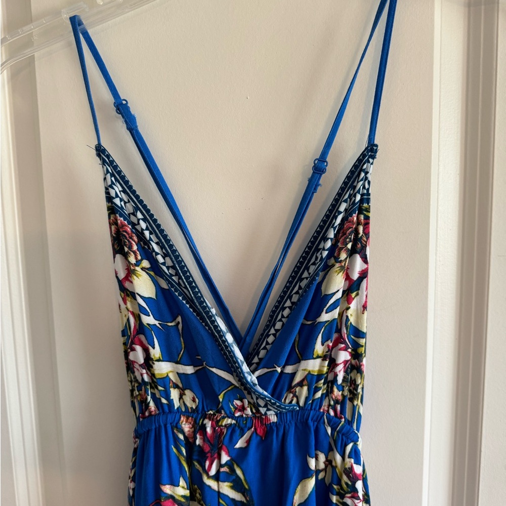 Jealous Tomato Blue Pink Ruffled Sundress - Picture 3 of 6